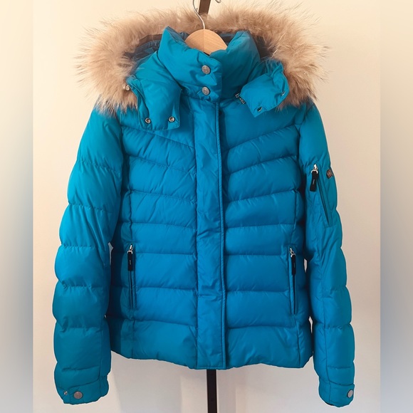 Bogner Jackets & Blazers - Bogner - fire & ice | Blue Ski Jacket with Real Fur Hood